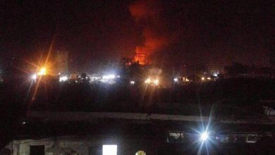 صورة للمرة الاولى .. المقاومة اليمنية بصنعاء تتبنى تفجير مخزن لصواريخ الحوثي