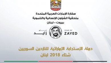 صورة انطلاق «حملة الاستجابة الإماراتية للنازحين السوريين شتاء 2019 – لبنان