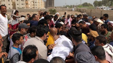 صورة تشييع جثمان الحوثري في العاصمة عدن