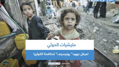صورة مليشيات الحوثي تعرقل جهود” يونيسيف” لمكافحة الكوليرا