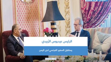 صورة الرئيس عيدروس الزُبيدي يستقبل السفير الفرنسي لدى اليمن
