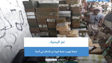 صورة تعز اليمنية..  احباط تهريب كمية كبيرة من الذخائر في المخا