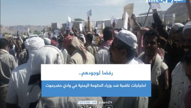 صورة رفضا لوجودهم.. احتجاجات غاضبة ضد وزراء الحكومة اليمنية في وادي حضـرموت