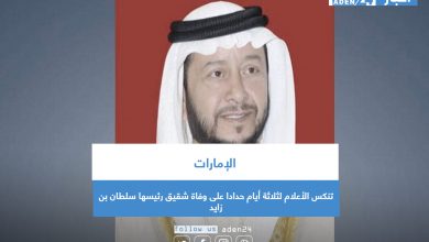 صورة الإمارات تنكس الأعلام لثلاثة أيام حدادا على وفاة شقيق رئيسها سلطان بن زايد