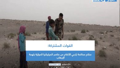 صورة القوات المشتركة: ستتم محاكمة زارعي الألغام من عناصر الميليشيا الحوثية بتهمة الإرهاب