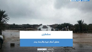 صورة هطول أمطار غزيرة في سقطرى.. والأرصاد يحذر