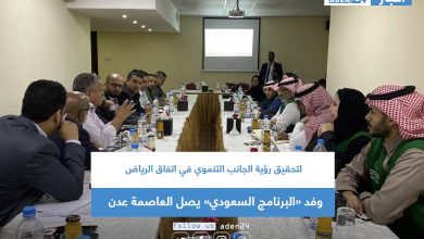 صورة وفد «البرنامج السعودي» يصل العاصمة عدن
