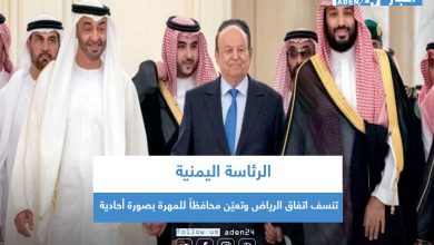 صورة الرئاسة اليمنية تنسف اتفاق الرياض وتعيّن محافظاً للمهرة بصورة أحادية