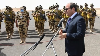 صورة السيسي: تدخل مصر المباشر في أزمة ليبيا بات يحظى بشرعية دولية