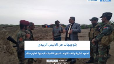 صورة بتوجيهات من الرئيس الزُبيدي.. العميد الشيبة يتفقد القوات الجنوبية المرابطة بجبهة الشيخ سالم