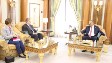 صورة خلال لقائه السفير النرويجي | الرئيس الزبيدي يؤكد موقف المجلس الانتقالي الداعم للسلام