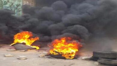 صورة احتجاجات في لحج تنديداً بإنهيار العملة وارتفاع الأسعار