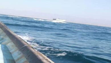 صورة #أبين.. #الحزام_الأمني يلاحق قوارب مشبوهة جراء دخولها سواحل منطقة الخبر وحصن سعيد شرق #شقرة