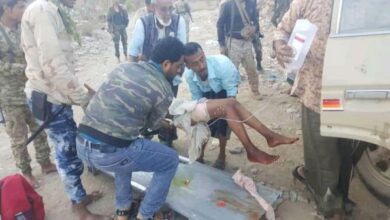 صورة إصابة طفل برصاص قناص حوثي غربي #تعز اليمنية