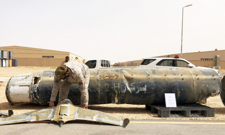 File Photo: A Projectile And A Drone Launched At Saudi Arabia By Yemen's Houthis Are Displayed At A Saudi Military Base, Al Kharj