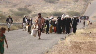 صورة رصد نزوح 238 أسرة يمنية خلال أقل من أسبوع