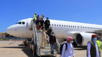 صورة “فلاي سكاي” تدشن أولى رحلاتها من مطار دبي إلى مطار عدن الدولي