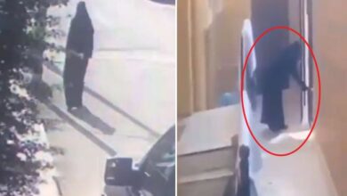 صورة القبض على امرأة يمنية قامت بسرقة عدة منازل في جيزان