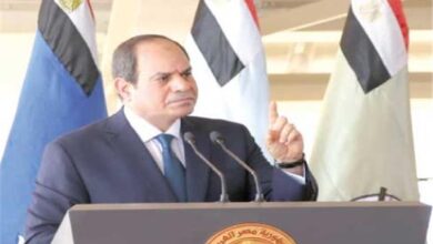 صورة السيسي: أمن مصر القومي «خط أحمر» لا يمكن تجاوزه