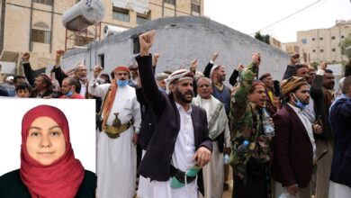 صورة حملة تضامن مع الناشطة اليمنية المناهضة لمليشيا الإخوان بـ تعز أروى الشميري