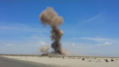 صورة تنبيه هام بخصوص تفجير كميات من الألغام شرق العاصمة عدن