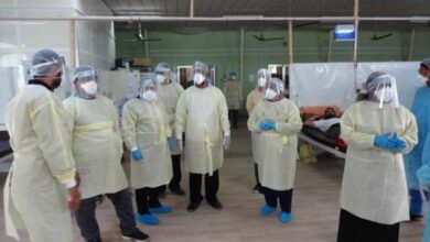 صورة رئيس لجنة الصحة بالانتقالي يعلن إعادة فتح محجر الكميتي هول لاستقبال الحالات المصابة بفيروس كورونا