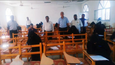 صورة انطلاق الامتحانات في كلية التربية بردفان