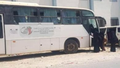 صورة خليفة الإنسانية تخصص حافلات لنقل طالبات الزهراء بسقطرى
