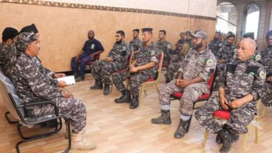 صورة قوات حماية المنشآت تكرم الضابط والجندي المثالي