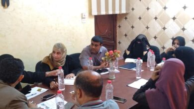 صورة اجتماع لمديري مراكز الرعاية الاجتماعية والأسر المنتجة في العاصمة عدن