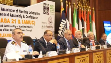 صورة وزير النقل حُميد يشارك في مؤتمر الاتحاد الدولي للجامعات البحرية للعام2021م بالإسكندرية