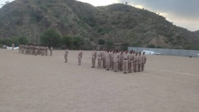 صورة برعاية الرئيس الزُبيدي ..اللواء الثامن احتياط يحتفل بتخريج الدفعة الأولى