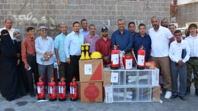 صورة السلطة المحلية بصيرة تتسلم معدات إطفاء الحرائق ضمن مشروع تعزيز السلامة المجتمعية
