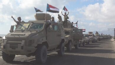 صورة عاجل| قوات كبيرة من العمالقة الجنوبية تتجه صوب محافظة شبوة