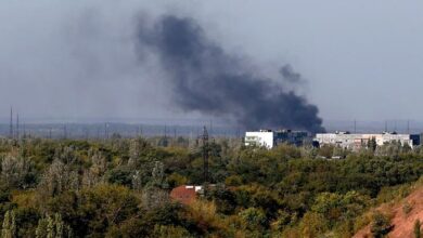 صورة سماع دوي انفجارات ضخمة في دونيتسك شرقي أوكرانيا