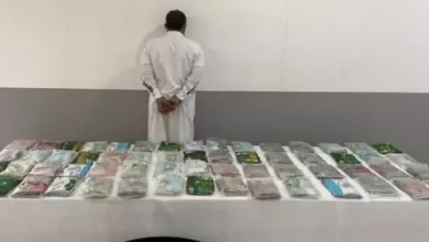 صورة القبض على يمني بحوزته 61 كيلوجرام من الحشيش المخدر في مكة المكرمة