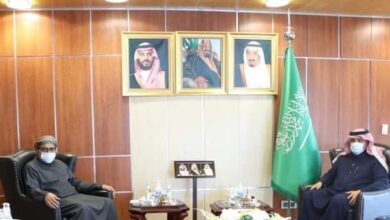 صورة الوزير السقطري يبحث مع السفير آل جابر مشاريع البرنامج السعودي في القطاعين الزراعي والسمكي