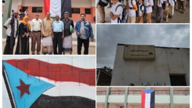 صورة تدشين رفع العلم الجنوبي بمدرسة البساتين في مديرية دارسعد بالعاصمة عدن