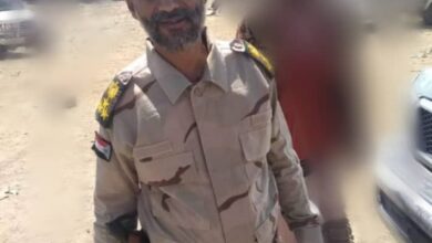 صورة رئيس انتقالي لحج يدين جريمة استهداف سيارة قائد اللواء الثامن احتياط