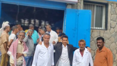 صورة افتتاح السوق المركزي للحوم بالعاصمة عدن