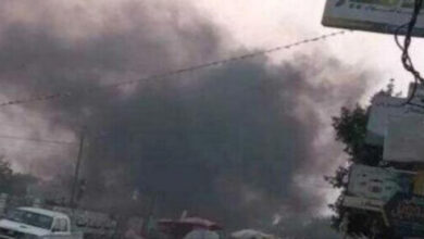 صورة انفجار مخازن أسلحة لمليشيا الحوثي جنوب الحديدة