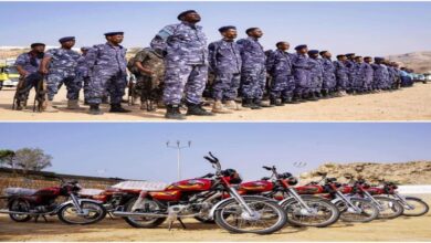 صورة مقدمة من الإمارات ..تسلم 150 دراجة نارية لأمن وشرطة ساحل حضرموت