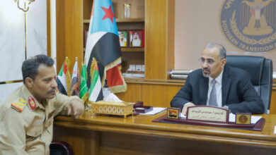 صورة الرئيس الزُبيدي يلتقي محافظ محافظة أبين