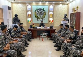 صورة قيادة قوات حرس المنشآت تناقش أعمال النصف الأول من العام الجاري