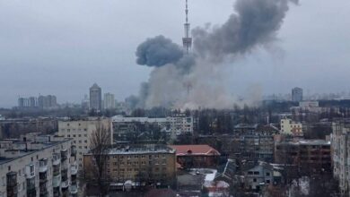 صورة انفجارات تهز العاصمة الأوكرانية كييف