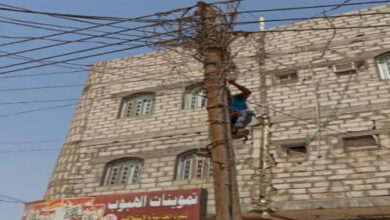صورة كهرباء عدن تقوم بإجراءات رادعة لإزالة الربط العشوائي