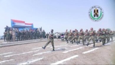 صورة تخرج دفعة جديدة من قوات الحزام الأمني بمحافظة لحج 