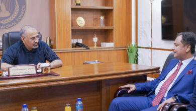 صورة الرئيس الزبيدي يستقبل رئيس المكتب السياسي لمجلس الحراك الثوري فادي حسن باعوم