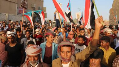 صورة مسيرة حاشدة في القطن تطالب برحيل قوات المنطقة العسكرية الأولى من وادي حضرموت