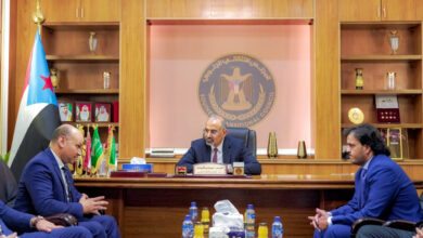 صورة الرئيس الزُبيدي يلتقي وفدا هندسيا مصريا لتطوير قطاع الكهرباء
